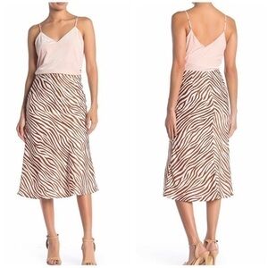 NWOT Anthropologie 4SI3NNA Valeria Zebra Print Skirt